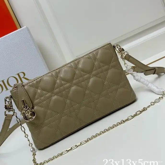 Khaki Midi Cannage Dior Mini Bag Lambskin 0327 Luxury